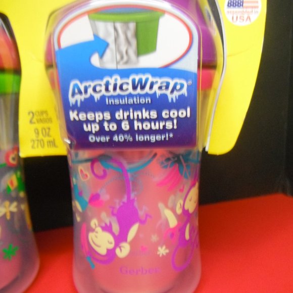 New Gerber Graduates Ultimate Insulated 9 oz Sippy Cups - Picture 4 of 12